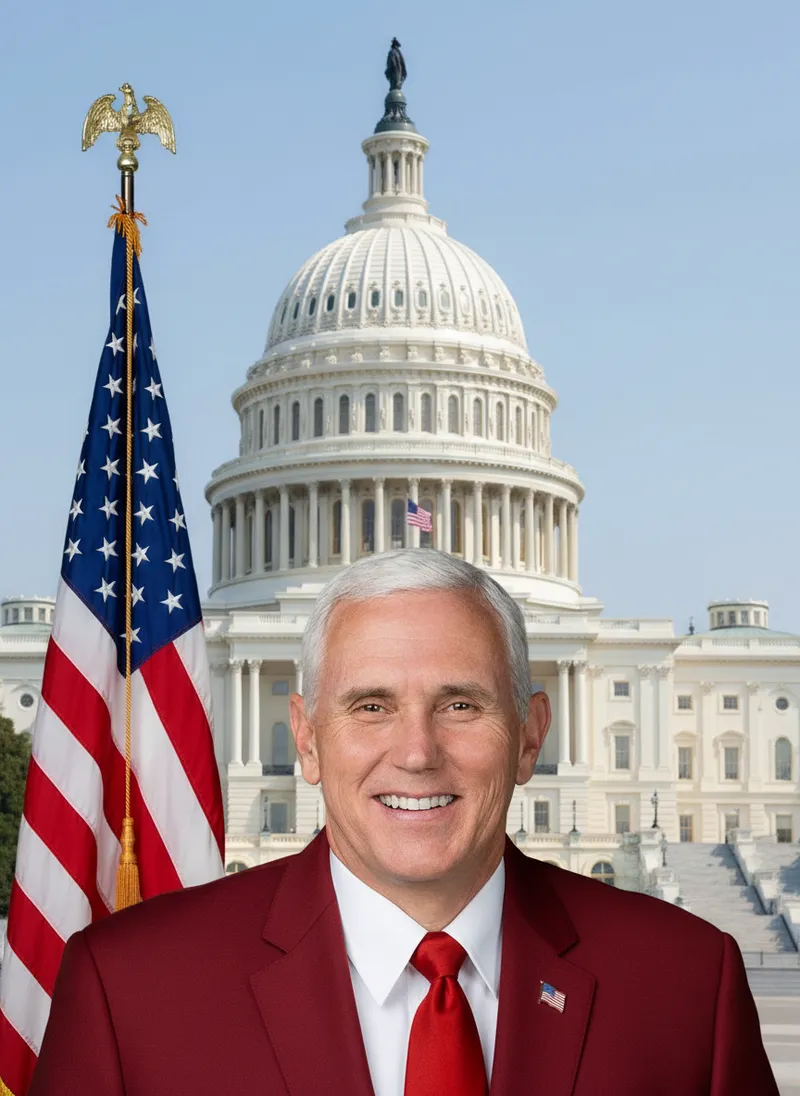 Professional Photo with Red Tie at Capitol