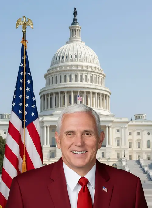 Professional Photo with Red Tie at Capitol
