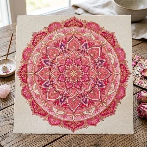 Stunning Pink Mandala Art for Your Space