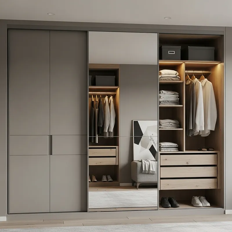 Modern Sliding Door Wardrobe Design for Social Media