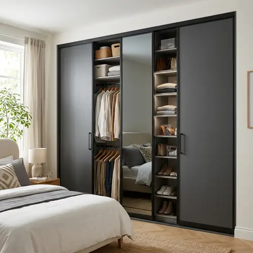 Modern Sliding Door Wardrobe Design for Social Media