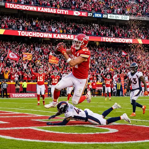 Kansas City Chiefs Score Thrilling Touchdown on Lush Football Field