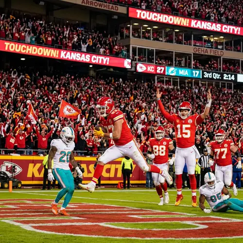 Intense Football Game in Kansas City Stadium | Touchdown Scene