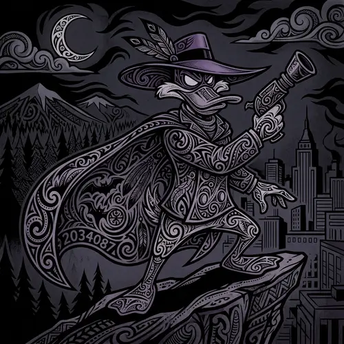 Darkwing Duck Tribal Design - Unique Art