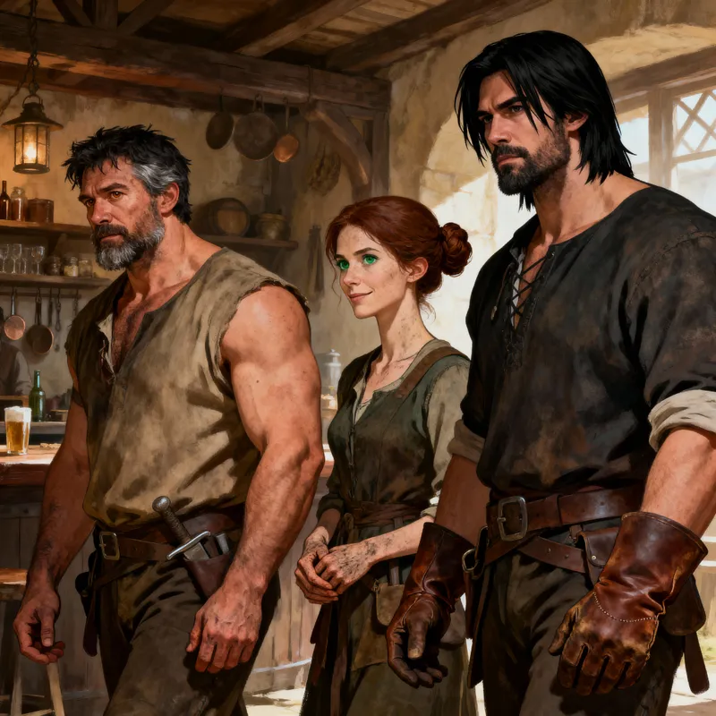 Burrich, Rella & Haran: Character Descriptions