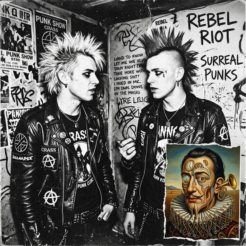 Punk Style Portrait with Salvador Dali Influence