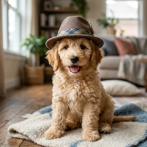 Adorable Puppy in Stylish Hat - Cute Dog Photos
