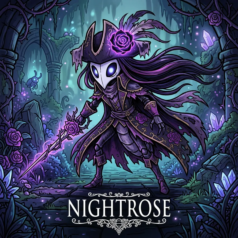 Nightrose as a Hollow Knight - Fantasy Art Nightrose as a Hollow Knight - Fantasy Art