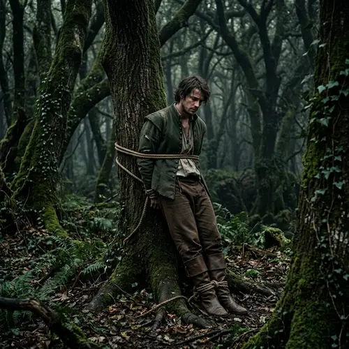 Florante Tied Up in Gloomy Forest