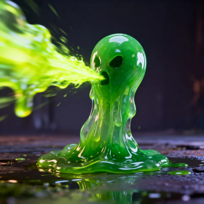 Fantasy Green Slime Blob – Acid Projectile Shooter