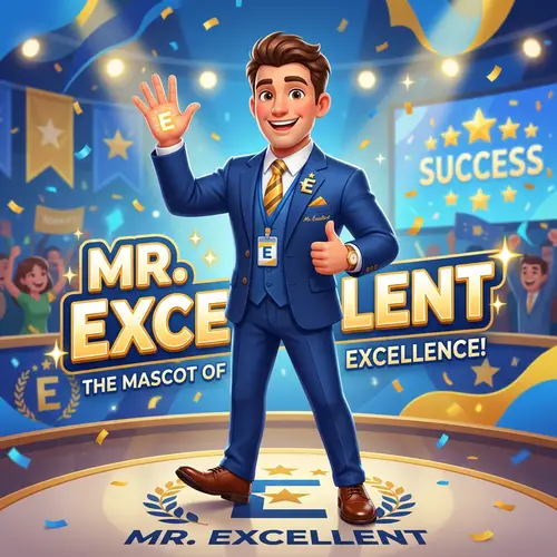 Mr. Excellent Mascot Design | Unique Branding