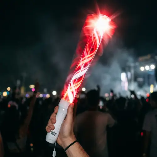 Vibrant Red and White Lightstick for Events