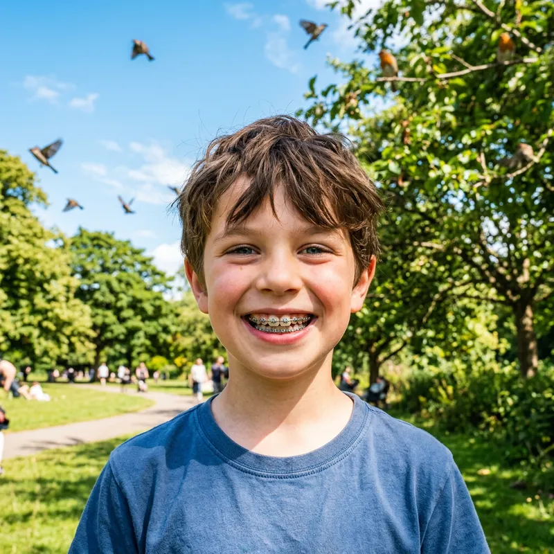 Adorable Timmy with Bright Braces | Youthful Joy Capture