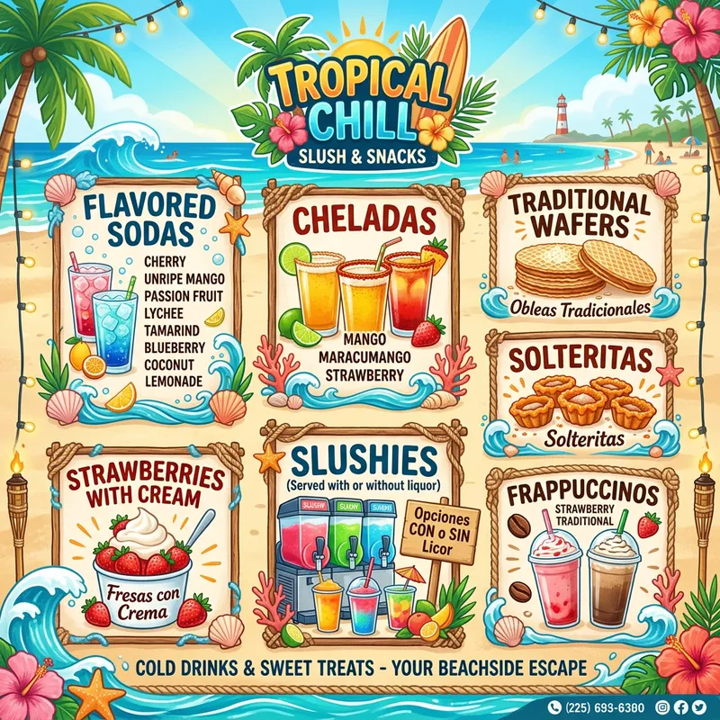 Beach-Themed Slushy Shop | Flavorful Categories & Options Beach-Themed Slushy Shop | Flavorful Categories & Options