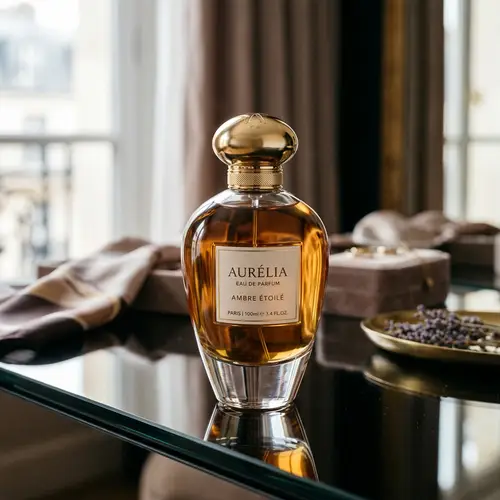Luxury Amber Perfume Bottle | Exquisite Scent