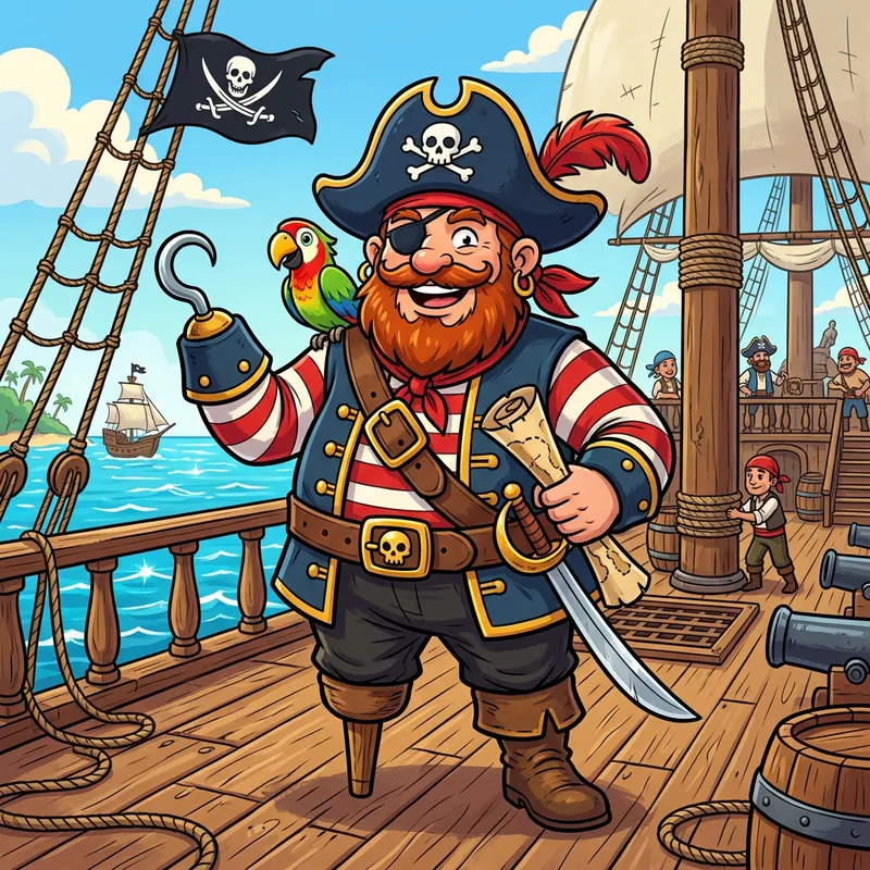 Cartoon Pirate Mascot: Fun and Adventurous Designs