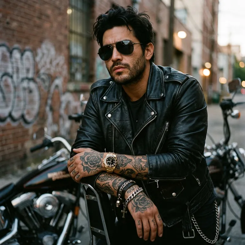 Bad Boy Rocking a Luxurious Gold Rolex