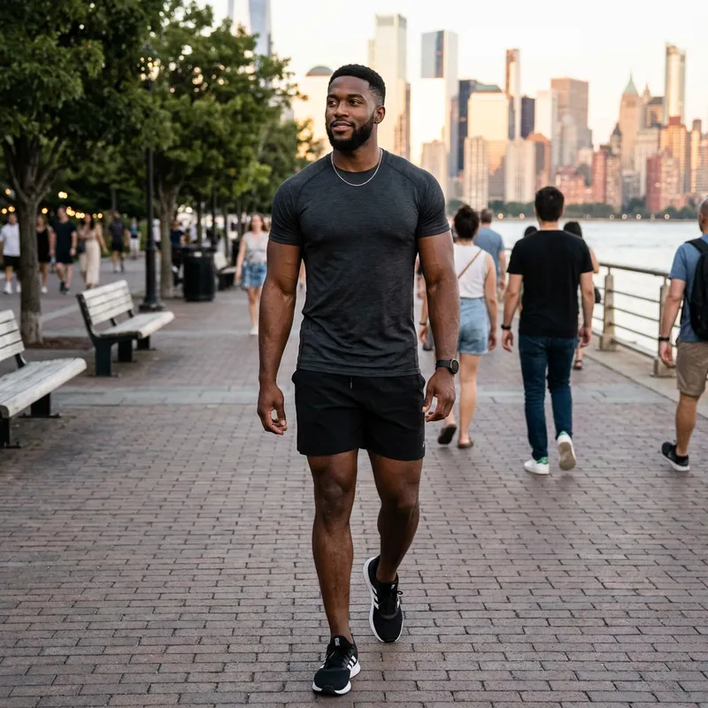 Muscular African-American Male Model