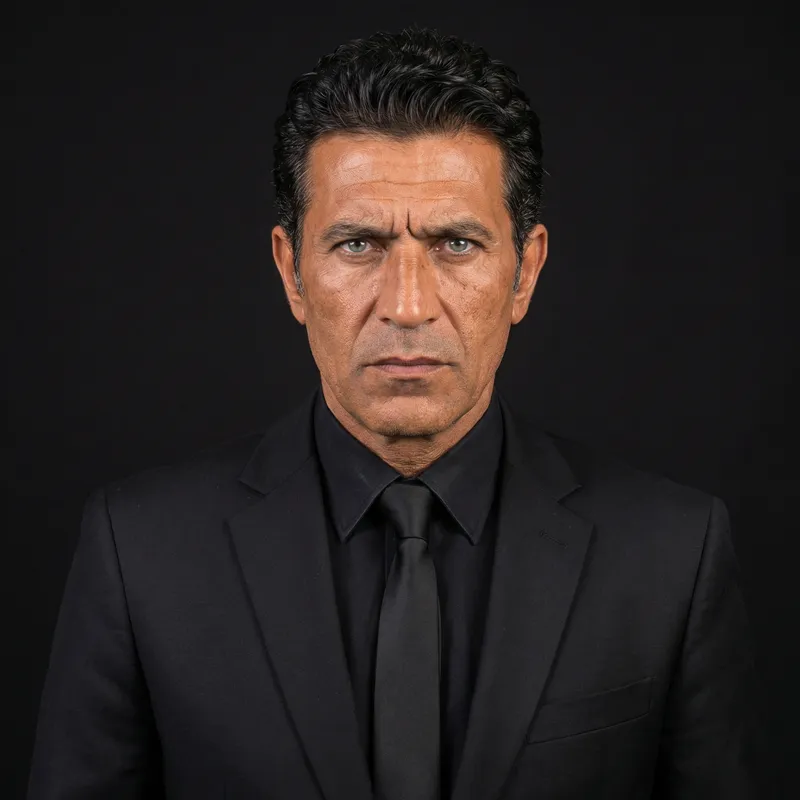 Mysterious Hot Man in Alluring Black Ensemble | Portrait