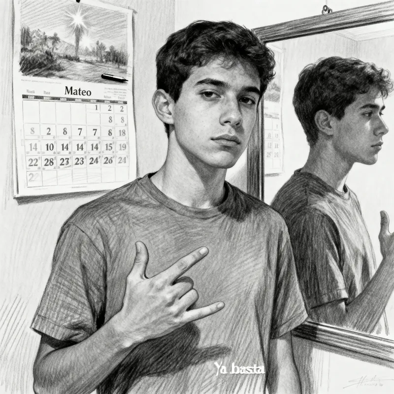 Saturated Calendar: Realistic Pencil Drawing