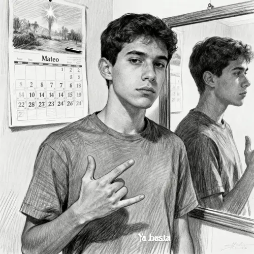 Saturated Calendar: Realistic Pencil Drawing