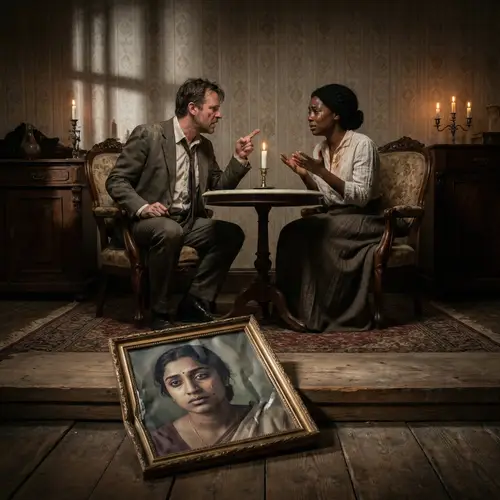 Dramatic Infidelity Scene: Tension, Mistrust, Regret