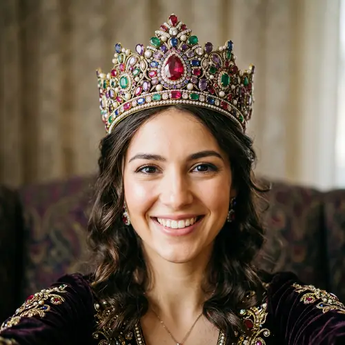 My Pic with Crown: A Cheerful Self-Portrait