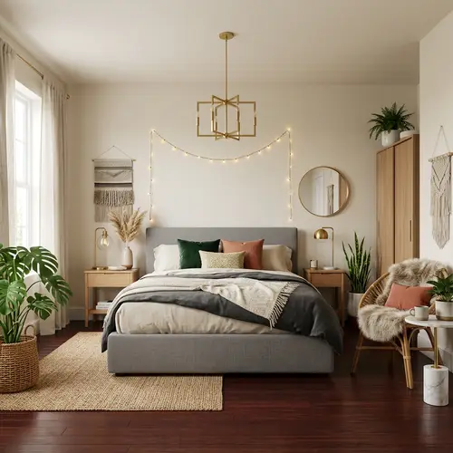 Japandi Glam Bedroom Design Ideas