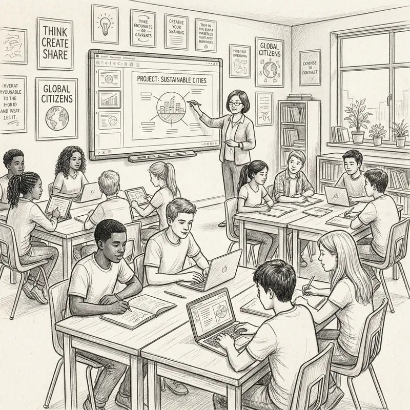 Unique 21st Century Classroom Sketch