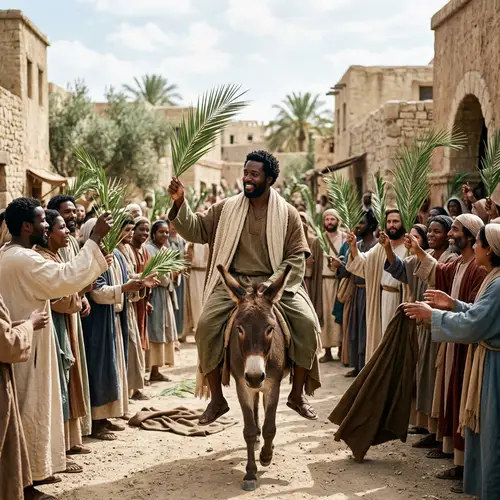 Black Jesus on Palm Sunday Celebration