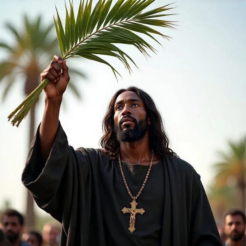 Black Jesus on Palm Sunday Celebration