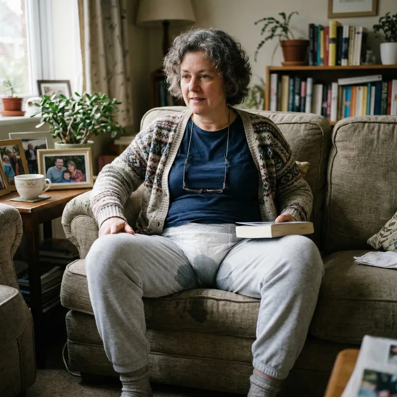 50-Year-Old Woman in Wet Diaper