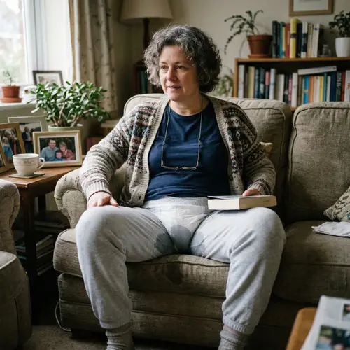 50-Year-Old Woman in Wet Diaper