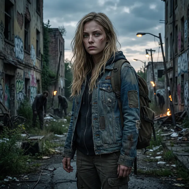 Post-Apocalyptic Blonde Survivor: Epic Battle Theme