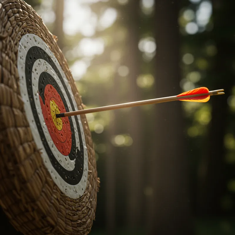 Arrow Hits Target - Precision and Skill