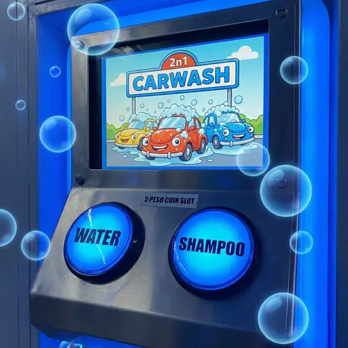 2n1 5 Peso Carwash with Cartoon Background