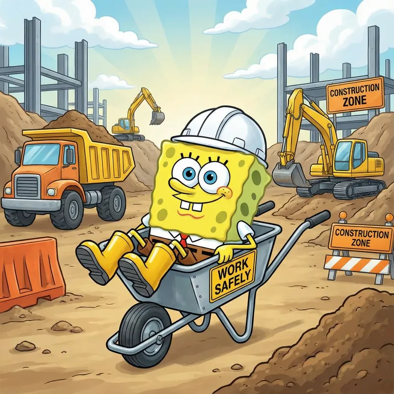 SpongeBob at the Construction Site | Safety First SpongeBob at the Construction Site | Safety First