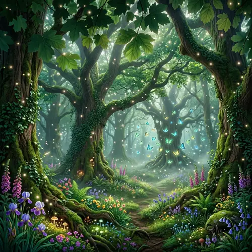 Enchanted Forest Filled with Mystery and Whimsy