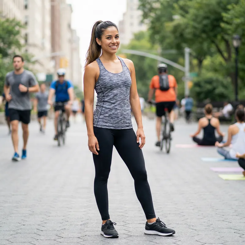 Sportive 20-Year-Old Woman with Beautiful Figure | Urban Active Lifestyle