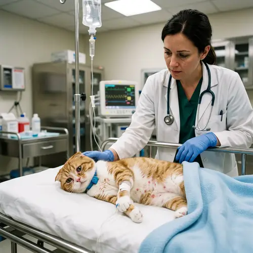 Scottish Red Cat Allergic Reaction Hyperrealism Photo