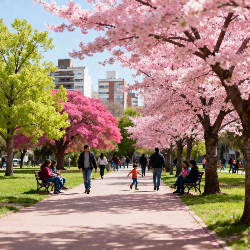 Springtime Urban Park in Córdoba, Argentina Springtime Urban Park in Córdoba, Argentina
