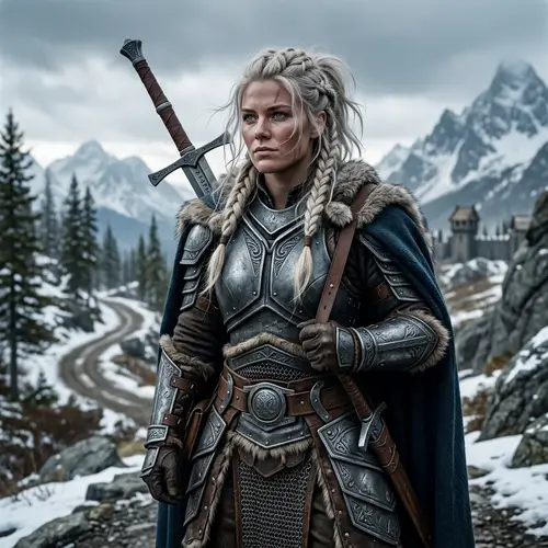 Nordic Warrior Woman from Skyrim