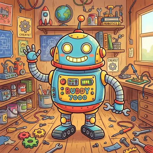 Cartoon Style Robot Images & Designs