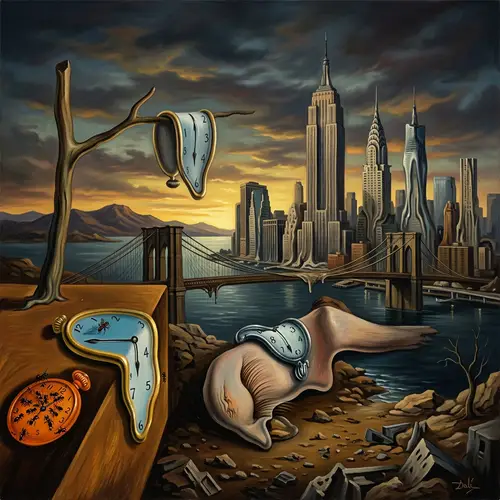 The Persistence of Memory Meets New York City