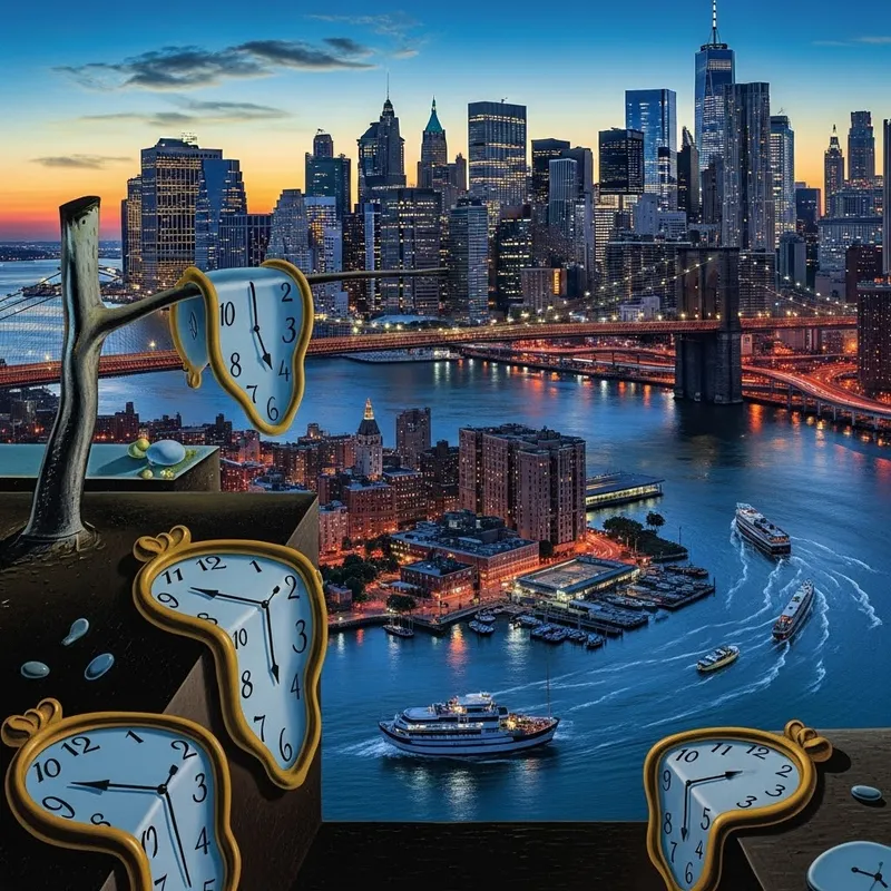 The Persistence of Memory Meets New York City