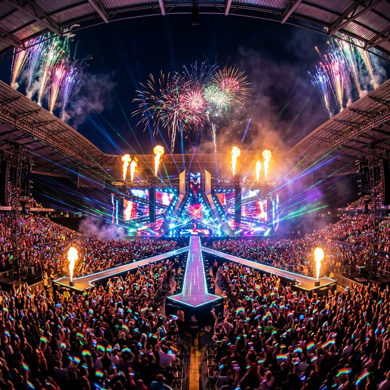 Futuristic Stadium Concert Experience