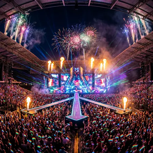 Futuristic Stadium Concert Experience