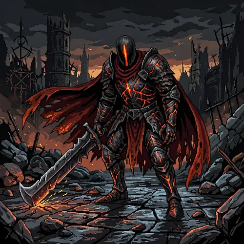 The Hollow: A Towering Revenant in Charcoal Armor