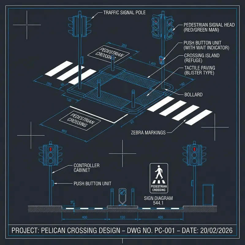 AutoCAD Design for Pelican Crossing Parts AutoCAD Design for Pelican Crossing Parts