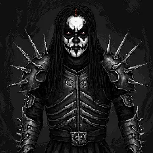 Black Metal Fan Pixel Art - Unique Design